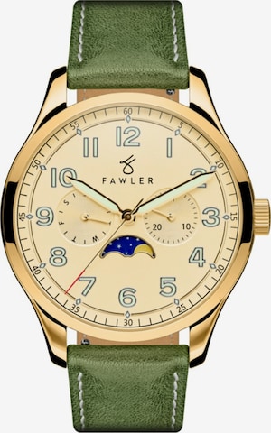 Fawler Analog Watch 'Orrin' in Green: front
