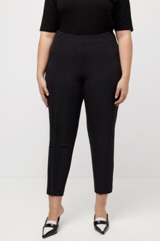 Ulla Popken Slimfit Broek in Zwart: voorkant