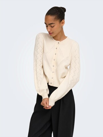 ONLY Knit Cardigan in Beige: front