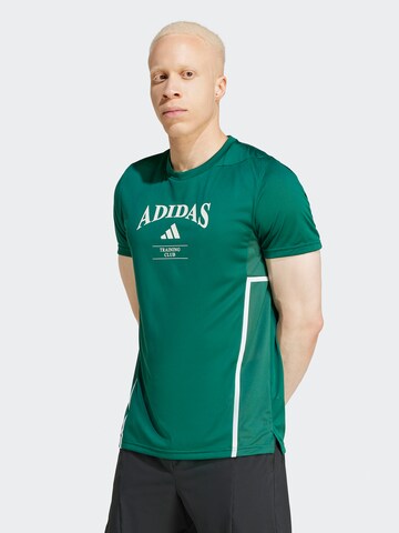 ADIDAS PERFORMANCE Функционална тениска 'Design For Training Legacy' в зелено: отпред