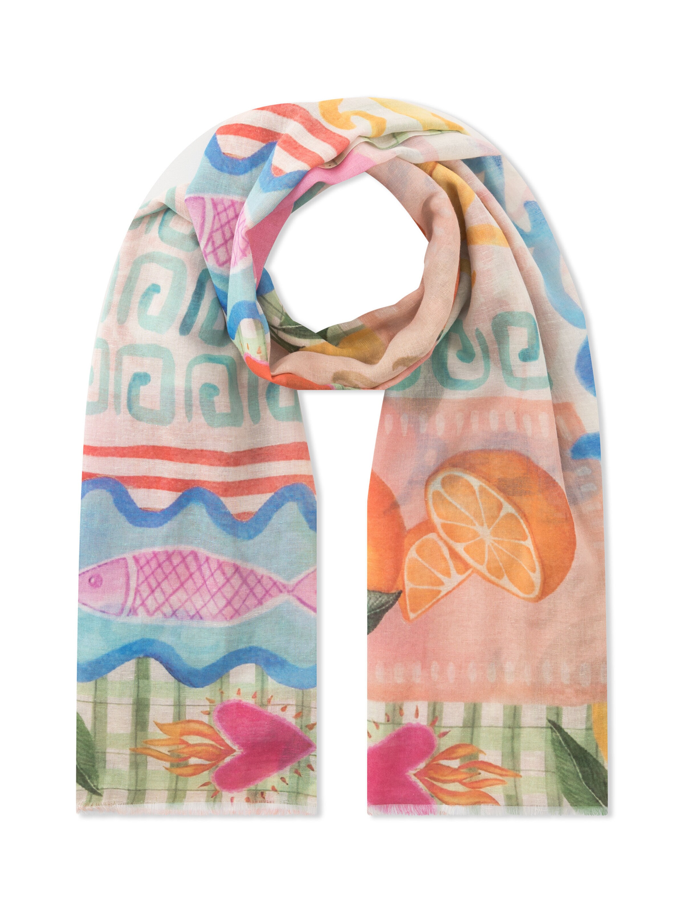 Écharpe CODELLO en rose : devant