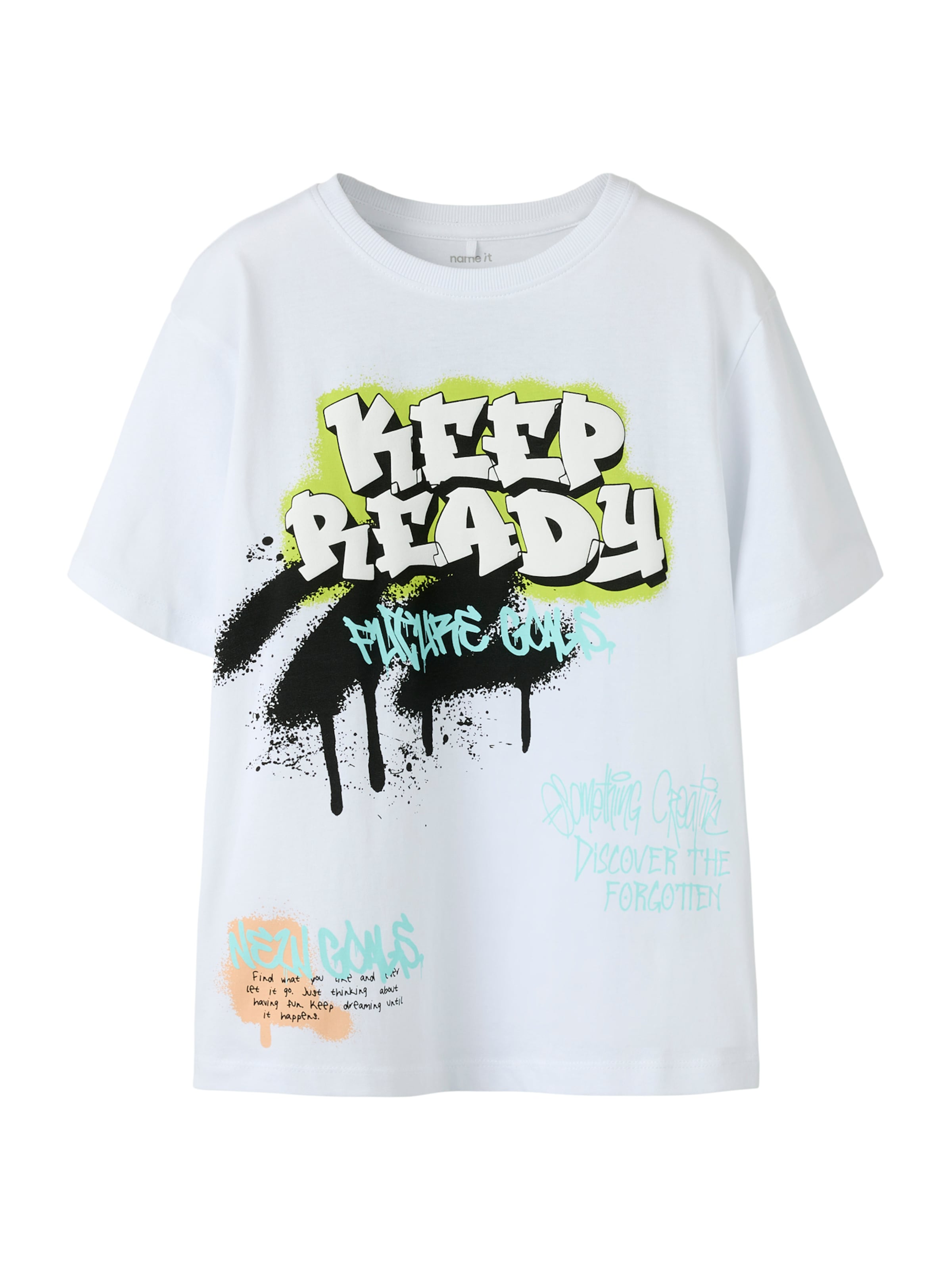 NAME IT Μπλουζάκι σε λευκό: μπροστά