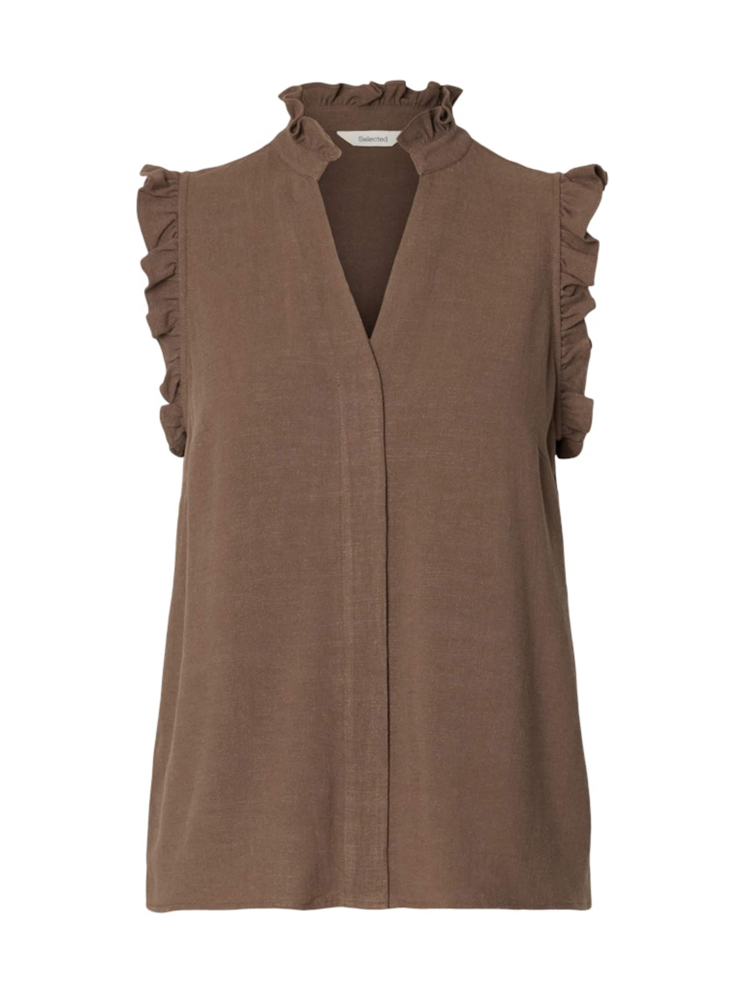 SELECTED Blouse 'SLFViva' in Brown: front