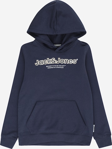 Jack & Jones Junior Mikina 'Lakewood' – modrá: přední strana