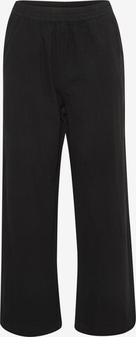 Wide Leg Pantalon 'Naya' Kaffe en noir : devant