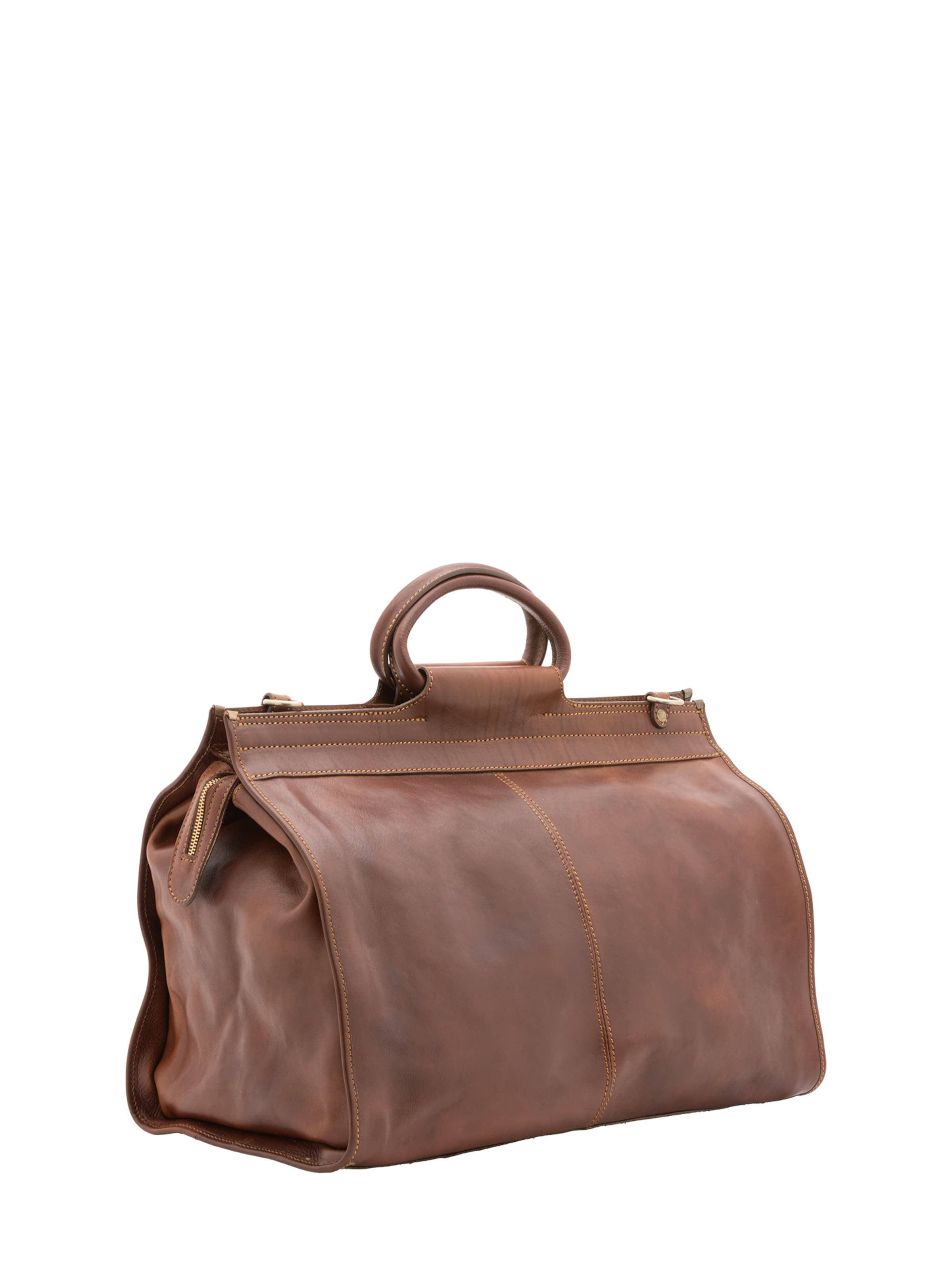 Borsa da viaggio di Viola Castellani in marrone: frontale