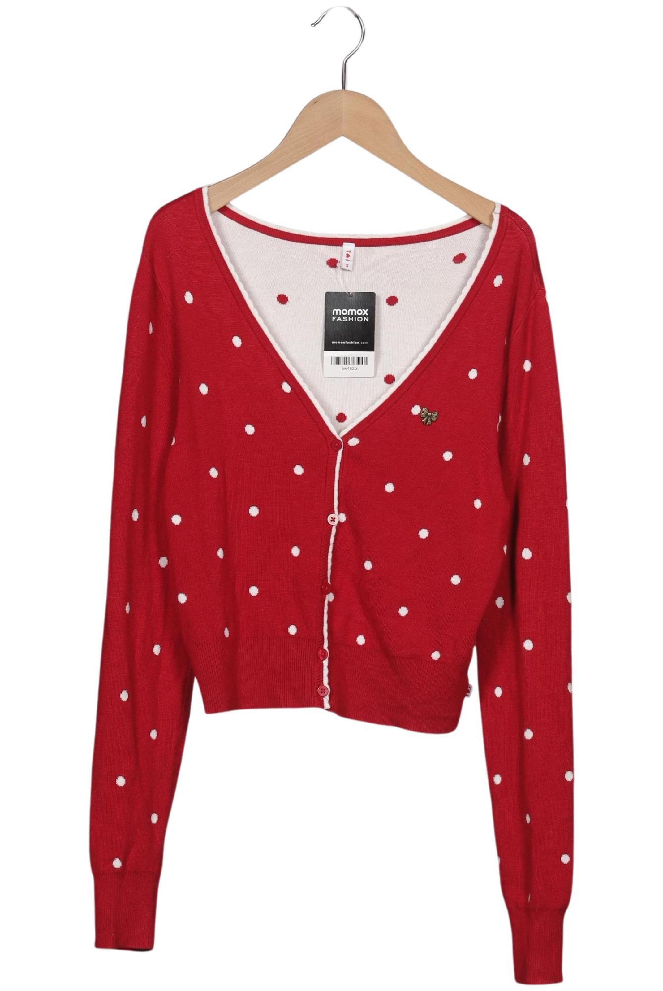 Blutsgeschwister Strickjacke S in Rot: Vorderseite