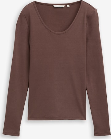 TOM TAILOR DENIM Shirt in Brown: front