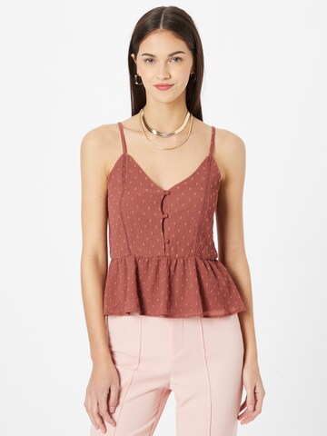 ABOUT YOU Top 'Pamela' in Brown: front