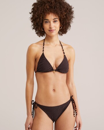 WE FashionTrokutasti Bikini gornji dio - smeđa boja: prednji dio
