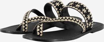 IZIA T-Bar Sandals in Black