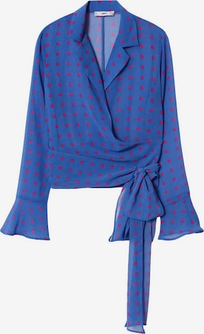 MANGO Blouse 'cuore' in Blauw: voorkant