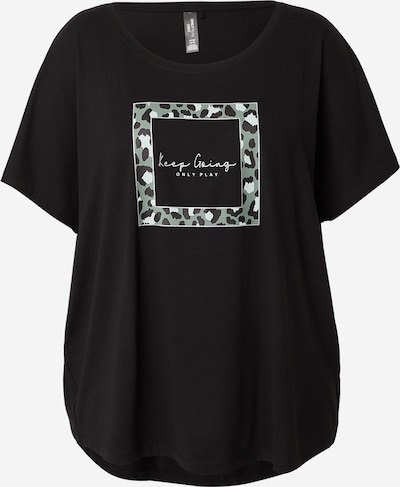 Sportiniai marškinėliai 'ONPAUB-MILLE' iš Only Play Curvy, spalva – žalia / juoda / balta, Prekių apžvalga