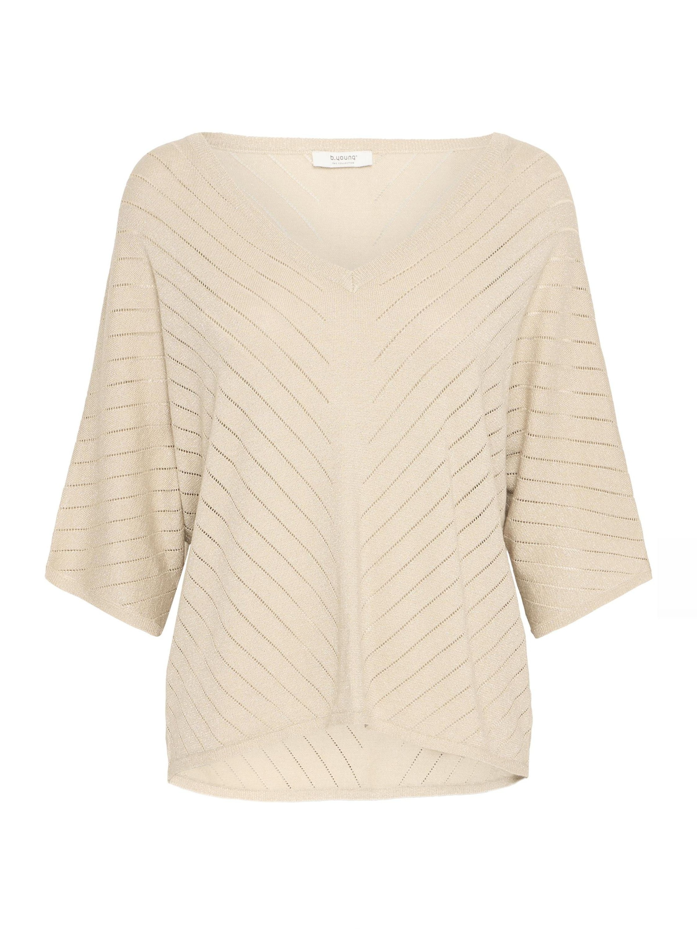 b.young Sweater 'BYMobbe' in Beige: front