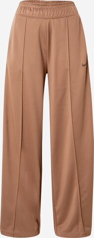 Wide Leg Pantalon 'Tape' Nike Sportswear en marron : devant