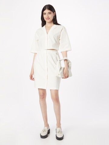 Calvin Klein Jeans Shirt dress in White