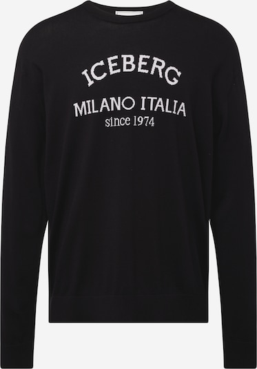 ICEBERG Jersey en negro / blanco, Vista del producto