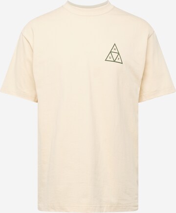 T-Shirt HUF en beige : devant