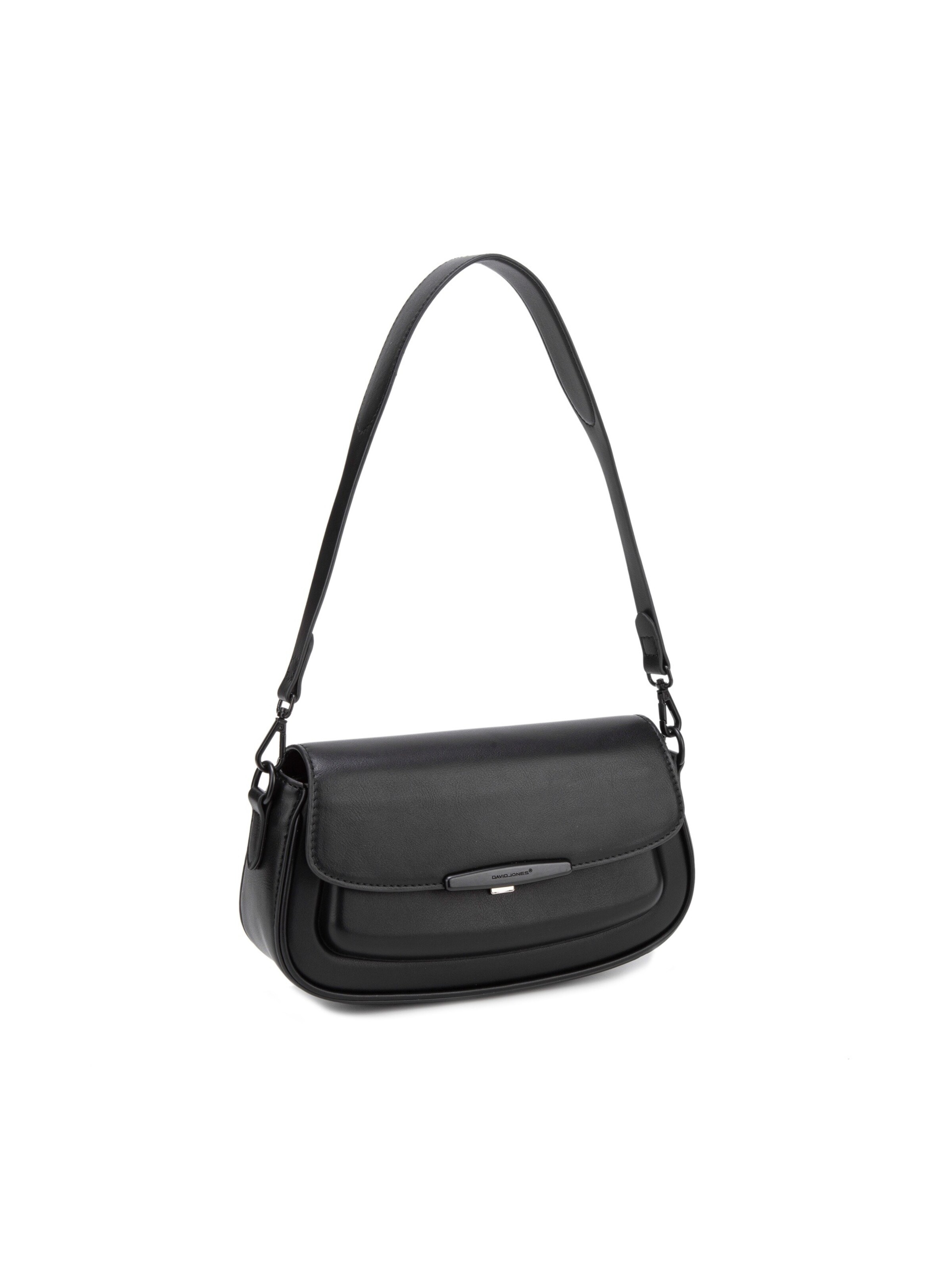 Borsa a spalla 'Borsa a Spalla Baguette David Jones Ecopelle con Chiusura Magnetica' di David Jones in nero