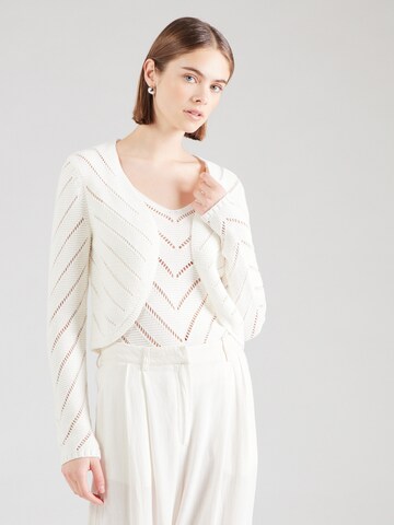 Morgan Knit cardigan in White: front