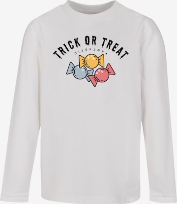 T-Shirt 'Trick Or Treat Halloween' F4NT4STIC en blanc : devant