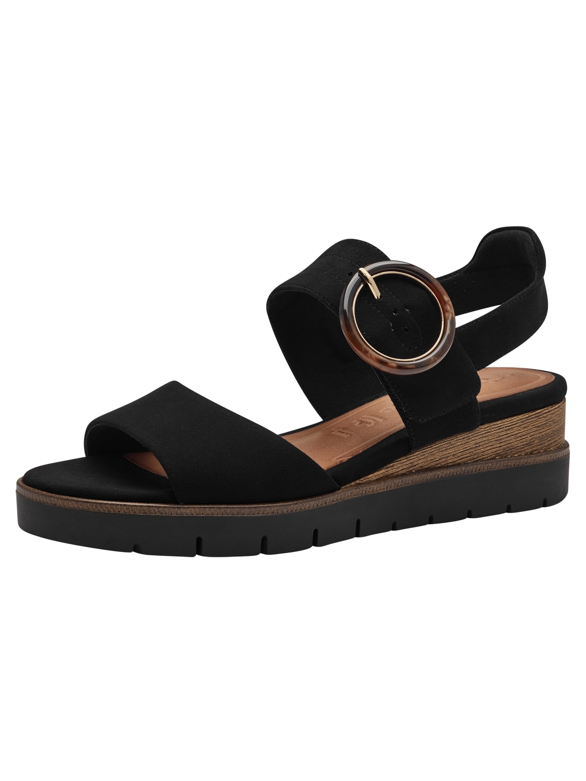 Tamaris Sandaal in Zwart: voorkant