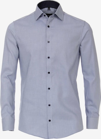 VENTI Slim fit Business Shirt in Blue: front