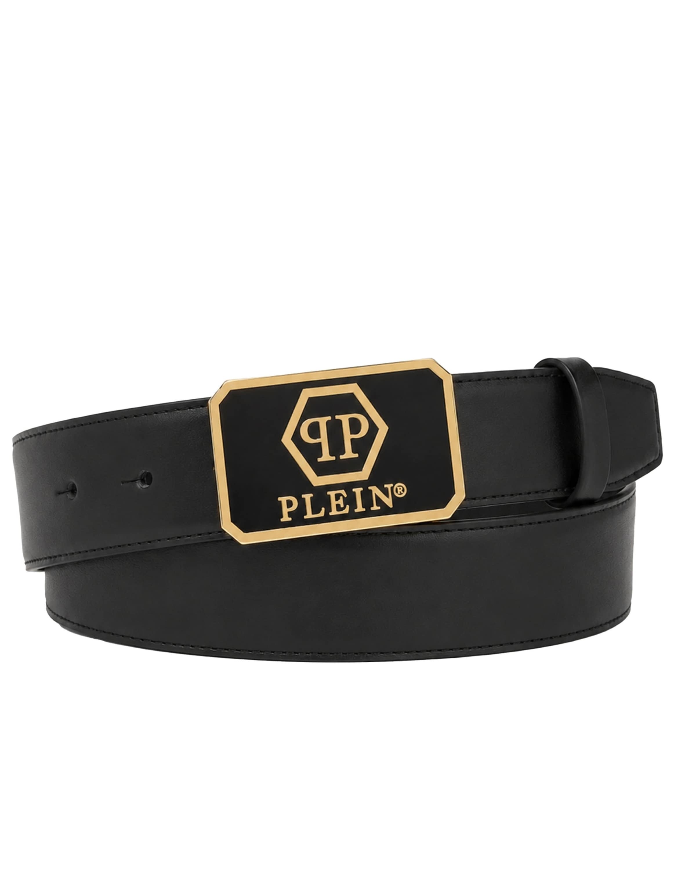Philipp Plein - Cinturón ' Hexagon ' en negro: frente