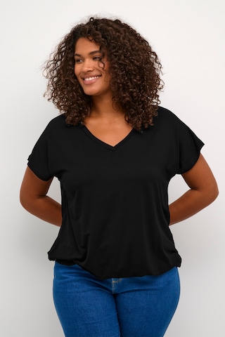 T-shirt 'Jena' KAFFE CURVE en noir : devant