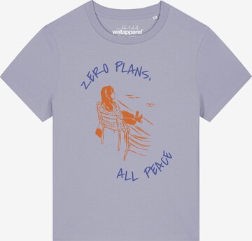 Watapparel T-Shirt ' Zero plans all peace ' in Lila: Vorderseite