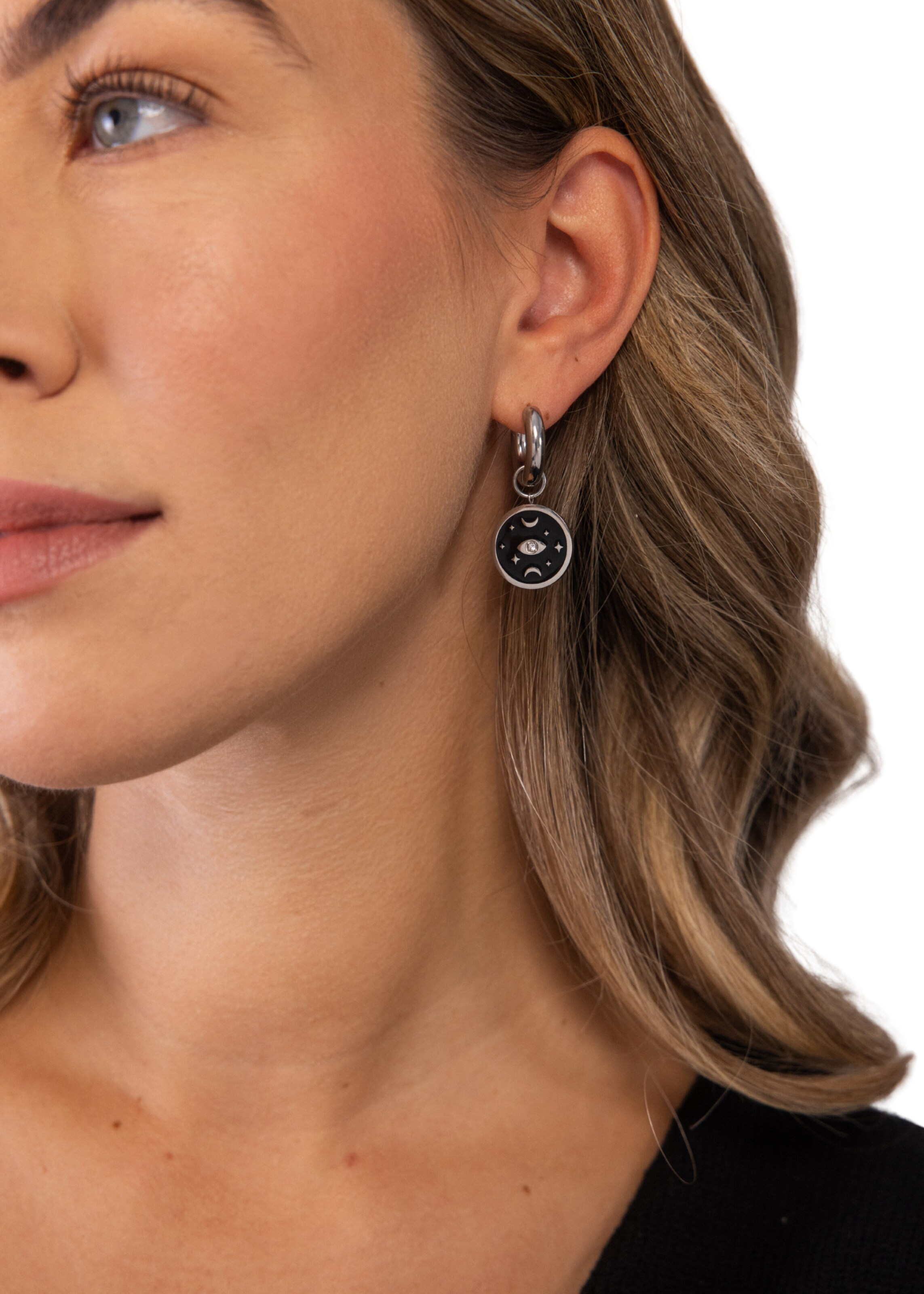 PURELEI Oorbellen 'Galaxy' in Zilver