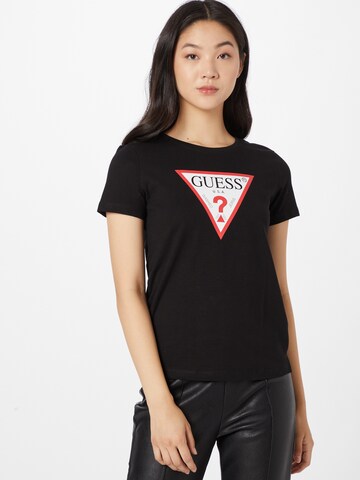 T-shirt GUESS en noir : devant