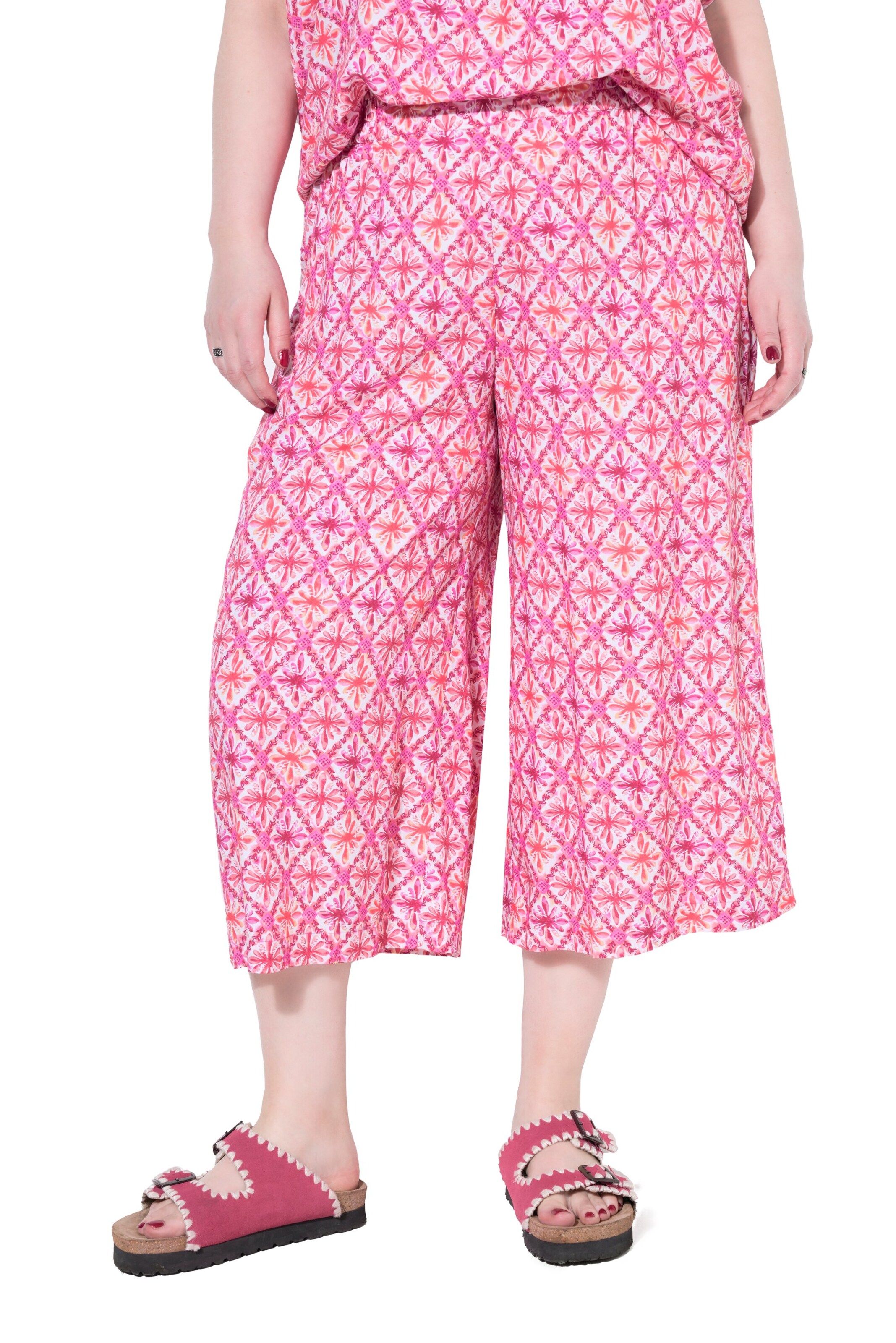 Studio Untold Wide leg Pants in Pink: front