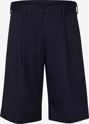 STRELLSON Loose fit Pleat-Front Pants ' Kory ' in Blue: front