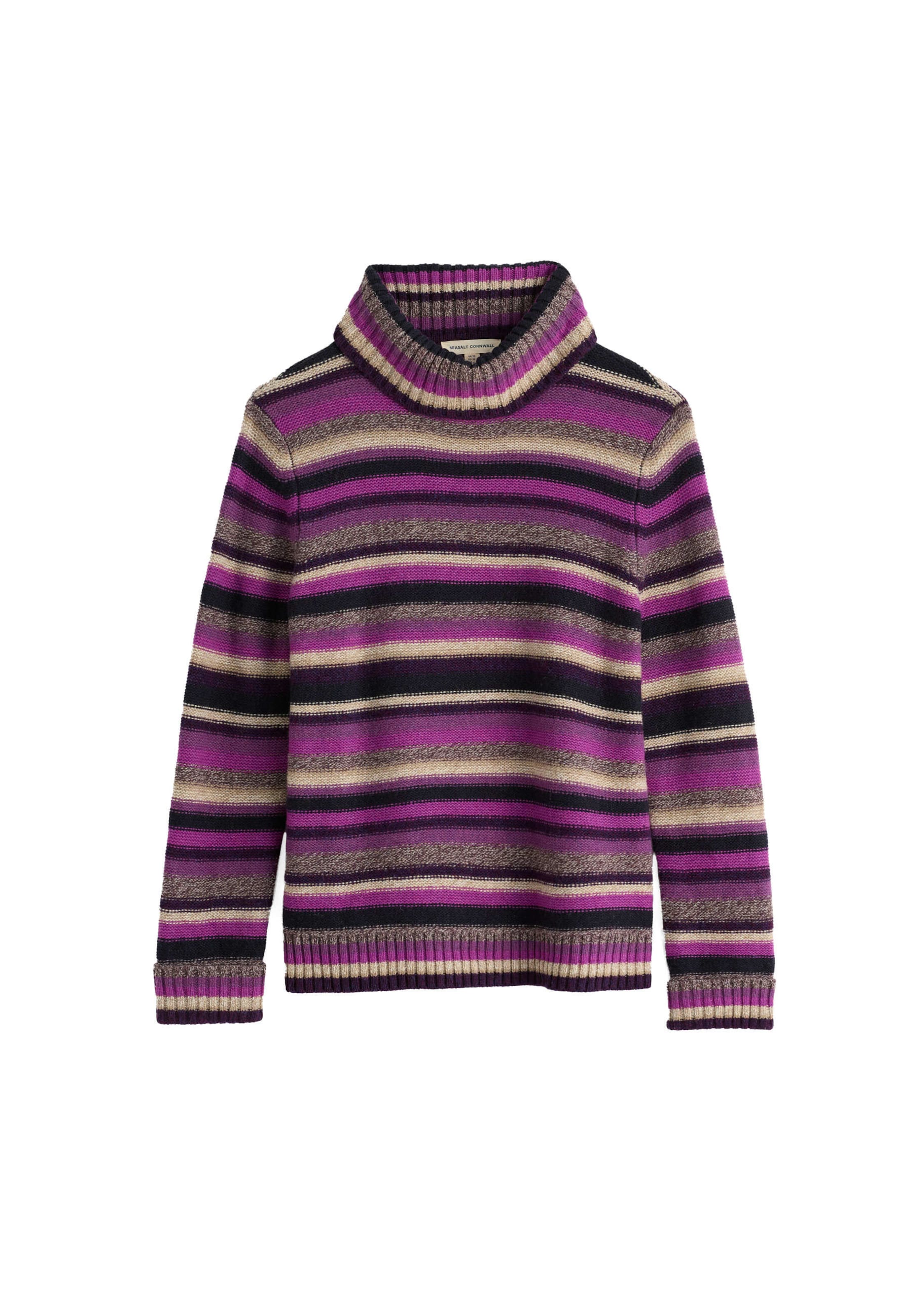 Seasalt Cornwall Sweater 'Braque' in Purple: front