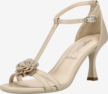 Sandalo con cinturino di Nero Giardini in beige: frontale