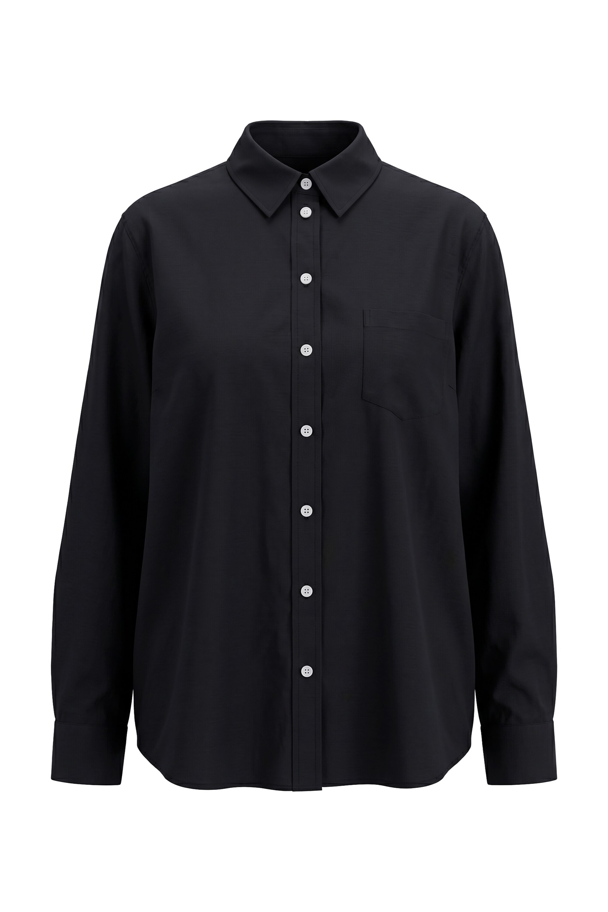 Ulla Popken Bluse in Schwarz: Vorderseite