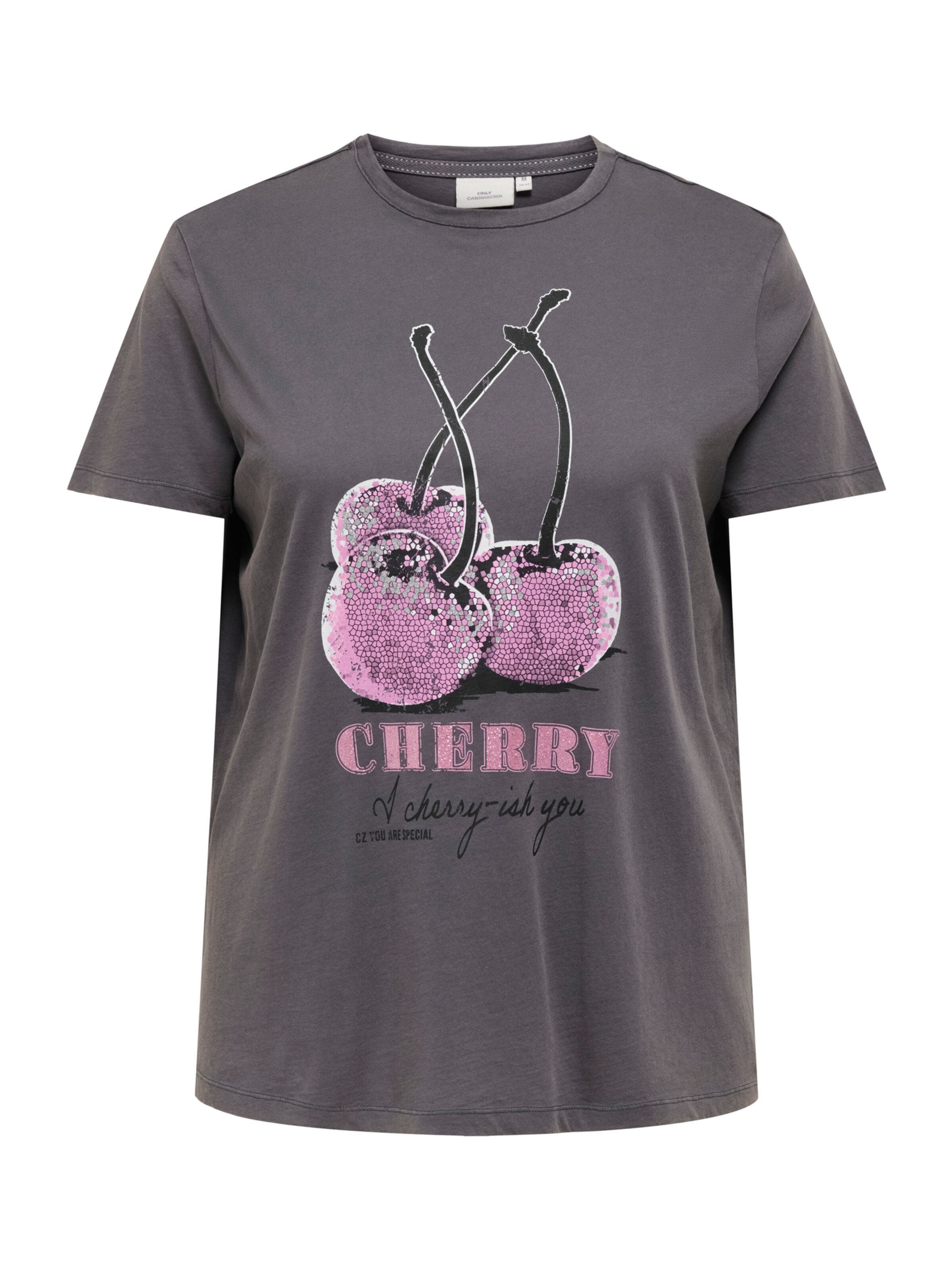 ONLY Carmakoma T-shirt 'CARMIKO' en XL-XXL en gris foncé / rose clair / noir, Vue avec produit