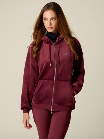 oltre - Sudadera con cremallera en rojo