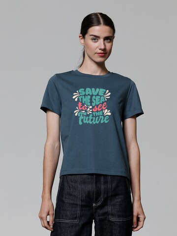 Watapparel Shirt 'Save the sea' in Blau: Vorderseite