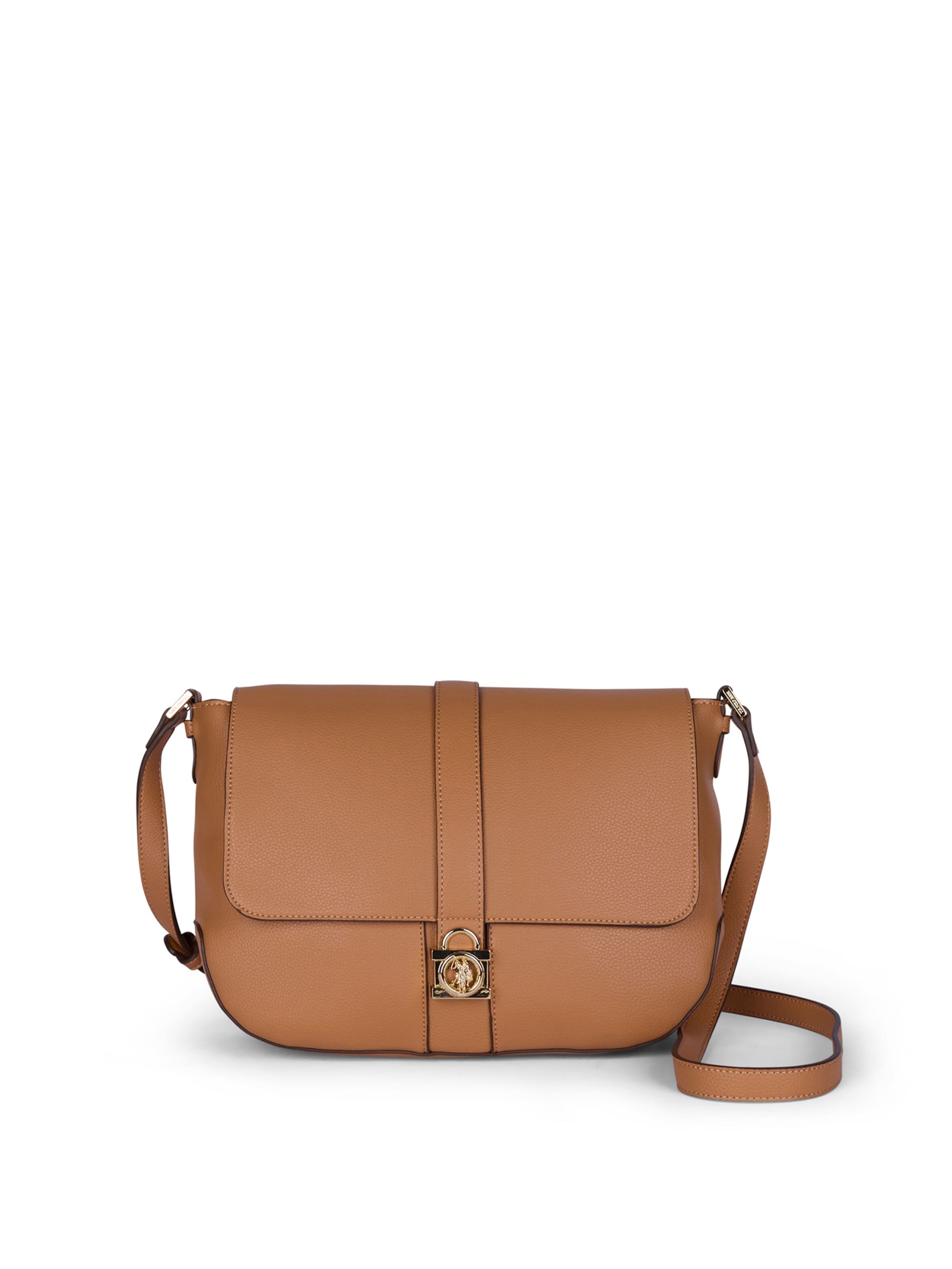 U.S. POLO ASSN. Umhängetasche 'Winterberry' in Braun: Vorderseite