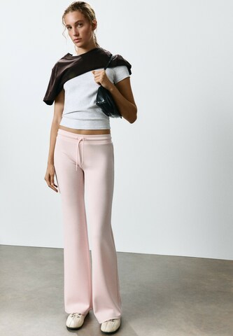 Pull&Bear Flared Hose in Pink