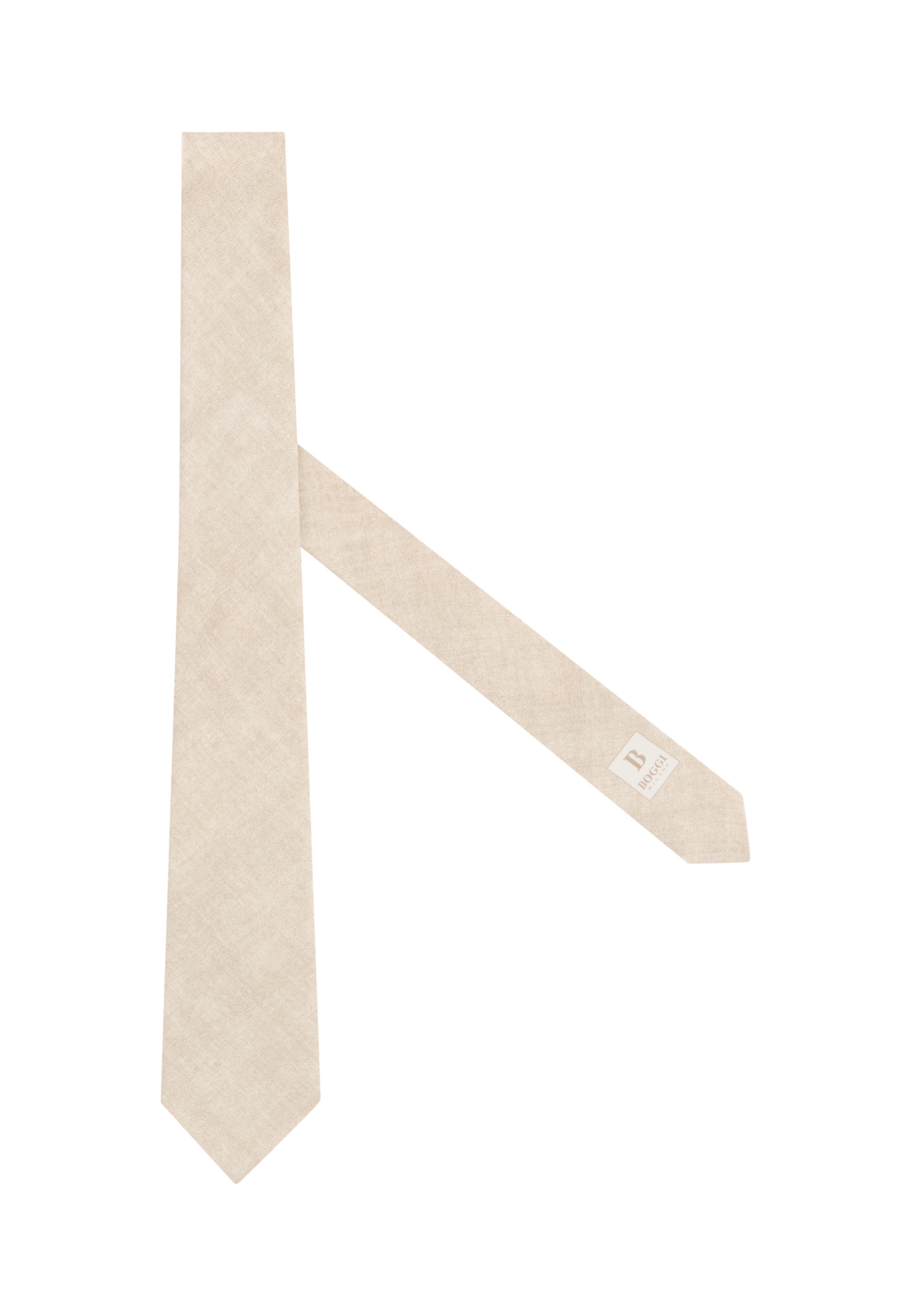Cravate Boggi Milano en beige : devant