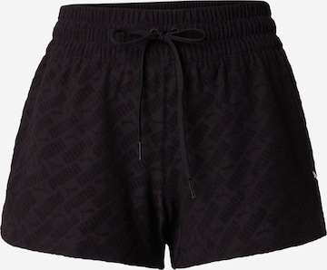 PUMA - Regular Calças de desporto em preto: frente