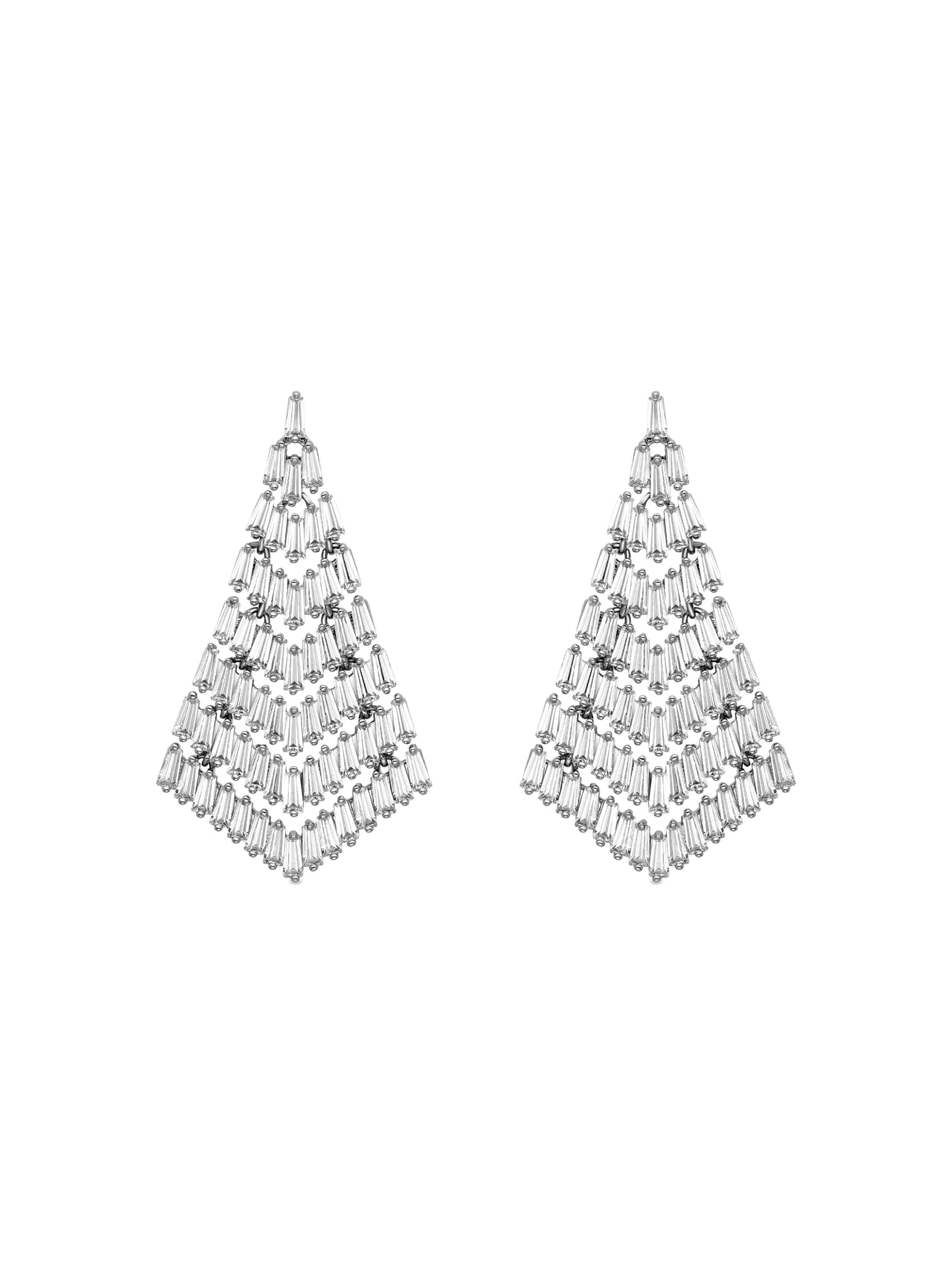 Luxenter - Pendientes 'Lasein' en blanco: frente