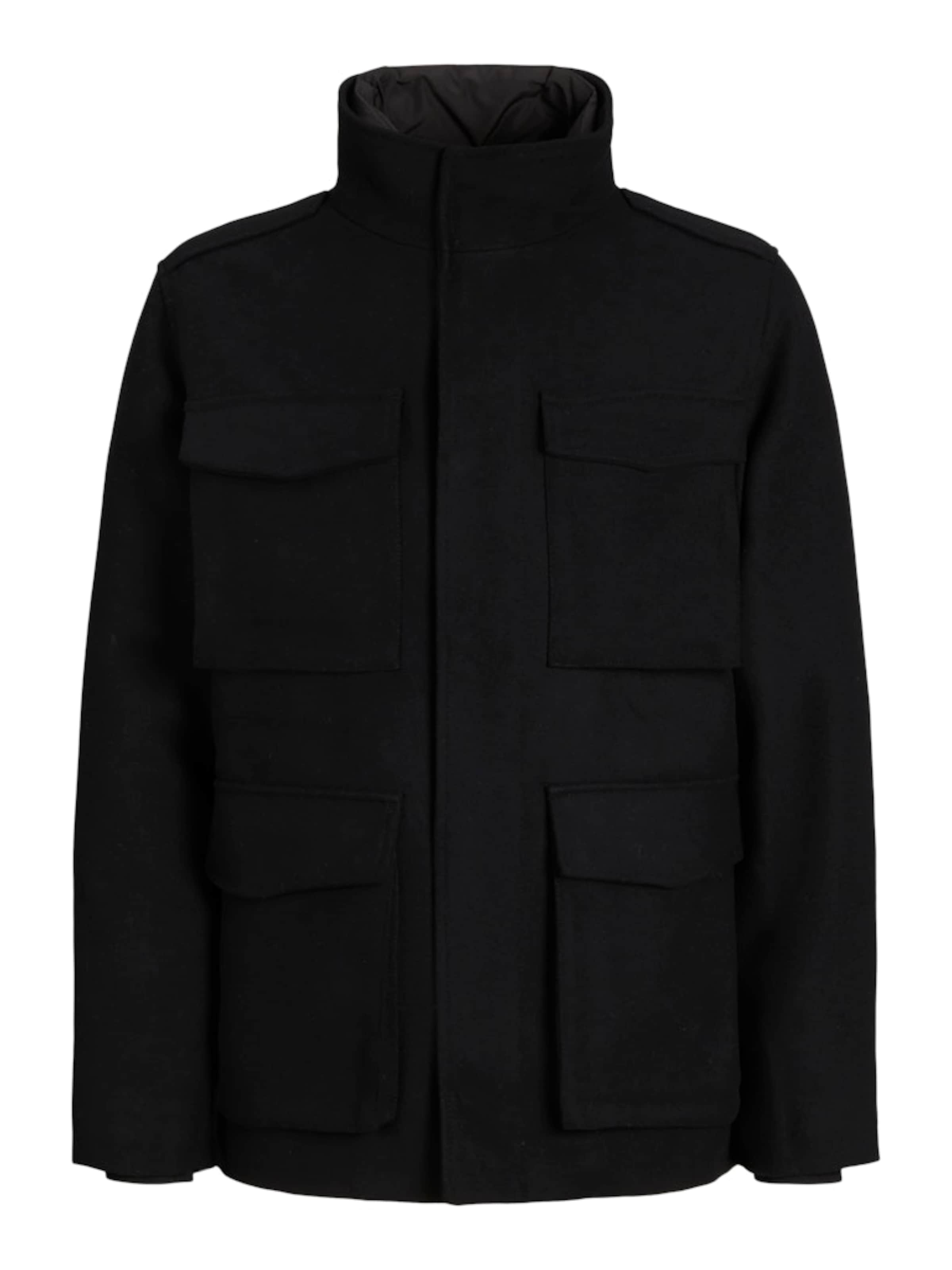 JACK & JONES Φθινοπωρινό και ανοιξιάτικο μπουφάν 'JPRCCalex' σε μαύρο: μπροστά