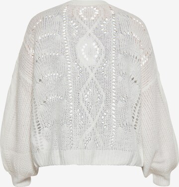 swirly Knit Cardigan in White