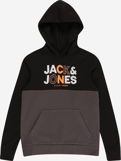 Jack & Jones Junior Sweat 'STEVE' en gris / orange / noir, Vue avec produit