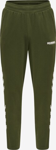 Effilé Pantalon de sport 'Legacy' Hummel en vert : devant