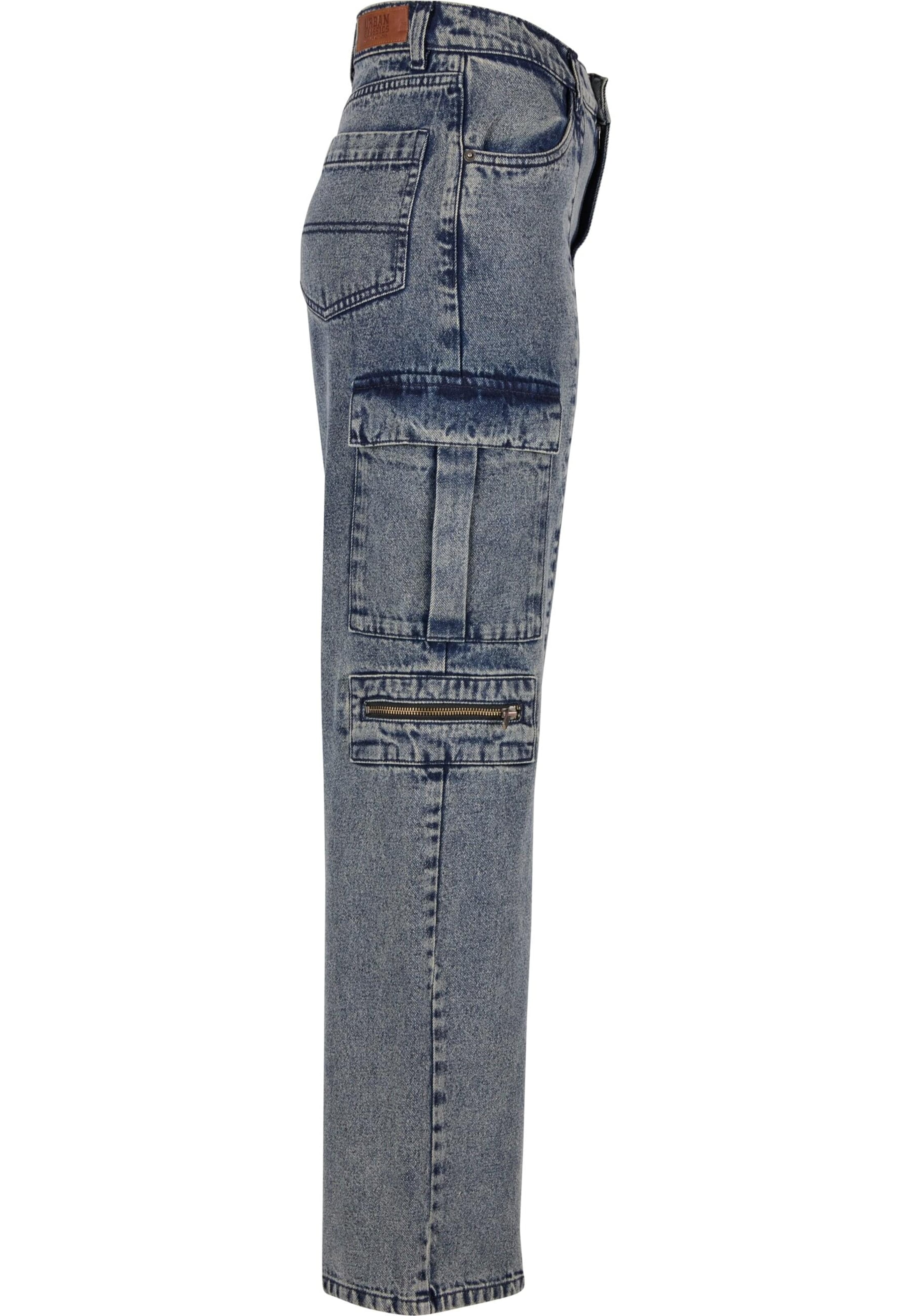 Urban ClassicsLoosefit Cargo traperice - plava boja